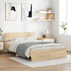 Stella Homewares Bed Frame without Mattress Sonoma Oak 135x190 cm