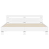Stella Homewares Bed Frame with LED without Mattress White 183x203 cm King