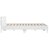 Stella Homewares Bed Frame with LED without Mattress White 183x203 cm King