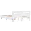 Stella Homewares Bed Frame with LED without Mattress White 150x200 cm