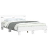 Stella Homewares Bed Frame with LED without Mattress White 135x190 cm