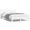 Stella Homewares Bed Frame with LED without Mattress White 135x190 cm