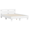Stella Homewares Bed Frame with LED without Mattress White 135x190 cm