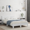 Stella Homewares Bed Frame with LED without Mattress White 135x190 cm