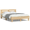 Stella Homewares Bed Frame with LED without Mattress Sonoma Oak 135x190 cm