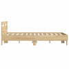 Stella Homewares Bed Frame with LED without Mattress Sonoma Oak 135x190 cm