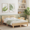 Stella Homewares Bed Frame with LED without Mattress Sonoma Oak 135x190 cm