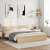 Stella Homewares Bed Frame with LED without Mattress Sonoma Oak 183x203 cm King