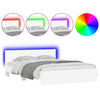 Stella Homewares Bed Frame with LED without Mattress White 150x200 cm