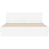 Stella Homewares Bed Frame with LED without Mattress White 150x200 cm