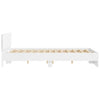 Stella Homewares Bed Frame with LED without Mattress White 150x200 cm