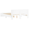 Stella Homewares Bed Frame with LED without Mattress White 150x200 cm