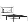 Stella Homewares Metal Bed Frame without Mattress with Headboard Black 107x203 cm King Single
