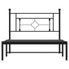 Stella Homewares Metal Bed Frame without Mattress with Headboard Black 107x203 cm King Single