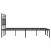 Stella Homewares Metal Bed Frame without Mattress with Headboard Black 150x200 cm