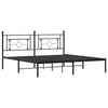 Stella Homewares Metal Bed Frame without Mattress with Headboard Black 183x203 cm King