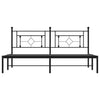 Stella Homewares Metal Bed Frame without Mattress with Headboard Black 183x203 cm King