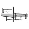 Stella Homewares Metal Bed Frame without Mattress with Footboard Black 107x203 cm King Single