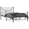 Stella Homewares Metal Bed Frame without Mattress with Footboard Black 107x203 cm King Single