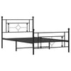 Stella Homewares Metal Bed Frame without Mattress with Footboard Black 107x203 cm King Single