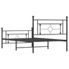 Stella Homewares Metal Bed Frame without Mattress with Footboard Black 107x203 cm King Single