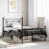 Stella Homewares Metal Bed Frame without Mattress with Footboard Black 107x203 cm King Single