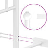 Stella Homewares Metal Bed Frame without Mattress with Headboard White 107x203 cm King Single