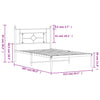Stella Homewares Metal Bed Frame without Mattress with Headboard White 107x203 cm King Single