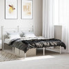 Stella Homewares Metal Bed Frame without Mattress with Headboard White 135x190 cm