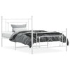 Stella Homewares Metal Bed Frame without Mattress with Footboard White 107x203 cm King Single