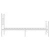 Stella Homewares Metal Bed Frame without Mattress with Footboard White 107x203 cm King Single
