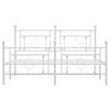 Stella Homewares Metal Bed Frame without Mattress with Footboard White 150x200 cm