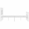 Stella Homewares Metal Bed Frame without Mattress with Footboard White 150x200 cm