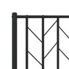 Stella Homewares Metal Bed Frame without Mattress with Headboard Black 150x200 cm