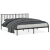 Stella Homewares Metal Bed Frame without Mattress with Headboard Black 183x203 cm King