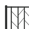 Stella Homewares Metal Bed Frame without Mattress with Headboard Black 183x203 cm King