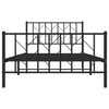 Stella Homewares Metal Bed Frame without Mattress with Footboard Black 107x203 cm King Single