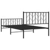 Stella Homewares Metal Bed Frame without Mattress with Footboard Black 107x203 cm King Single