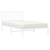 Stella Homewares Metal Bed Frame without Mattress with Headboard White 107x203 cm King Single