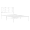 Stella Homewares Metal Bed Frame without Mattress with Headboard White 107x203 cm King Single