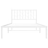 Stella Homewares Metal Bed Frame without Mattress with Headboard White 107x203 cm King Single