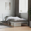 Stella Homewares Metal Bed Frame without Mattress with Headboard White 107x203 cm King Single