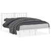 Stella Homewares Metal Bed Frame without Mattress with Headboard White 150x200 cm