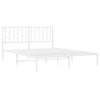 Stella Homewares Metal Bed Frame without Mattress with Headboard White 150x200 cm