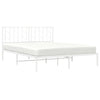 Stella Homewares Metal Bed Frame without Mattress with Headboard White 150x200 cm