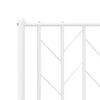 Stella Homewares Metal Bed Frame without Mattress with Headboard White 150x200 cm