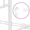 Stella Homewares Metal Bed Frame without Mattress with Headboard White 150x200 cm