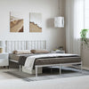 Stella Homewares Metal Bed Frame without Mattress with Headboard White 150x200 cm