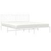 Stella Homewares Metal Bed Frame without Mattress with Headboard White 183x203 cm King
