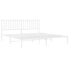 Stella Homewares Metal Bed Frame without Mattress with Headboard White 183x203 cm King